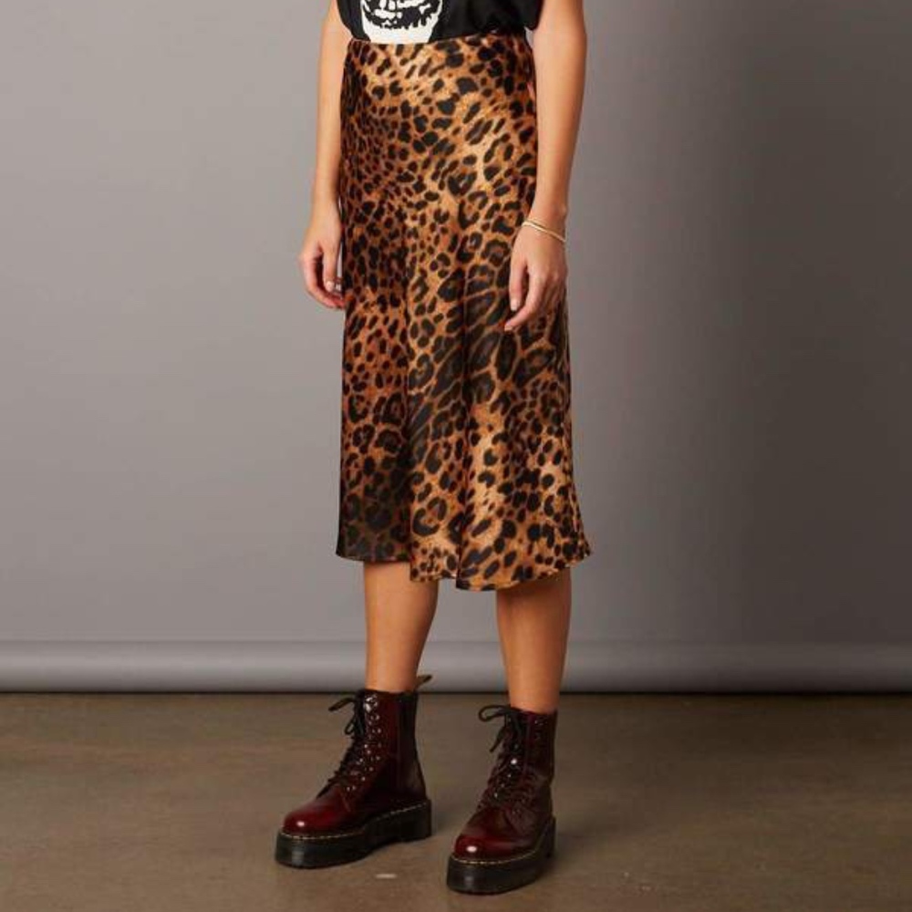 LEOPARD FEVER MIDI SKIRT